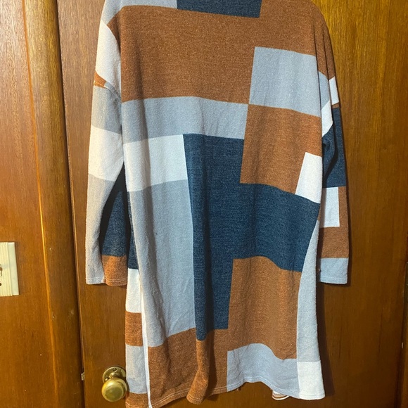 Chic Colorblock Open Front Cardigan - Picture 3 of 3